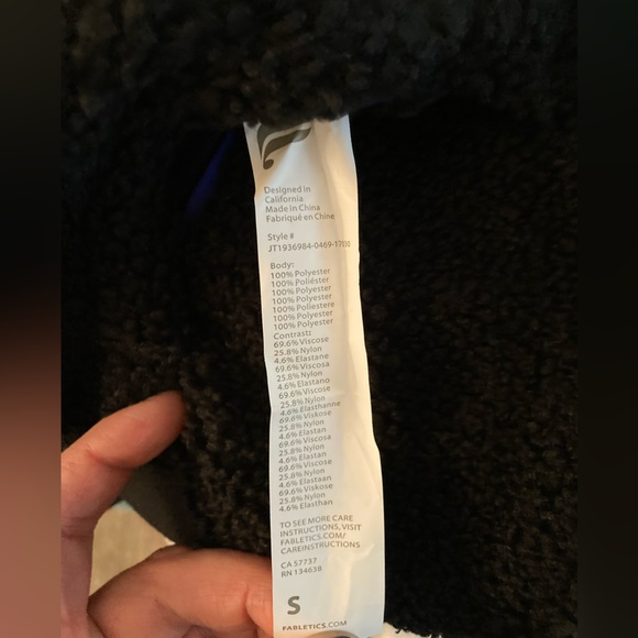 Fabletics Crop Zip Up Sweatshirt/Jacket, Reversible, Size S - Picture 8 of 8